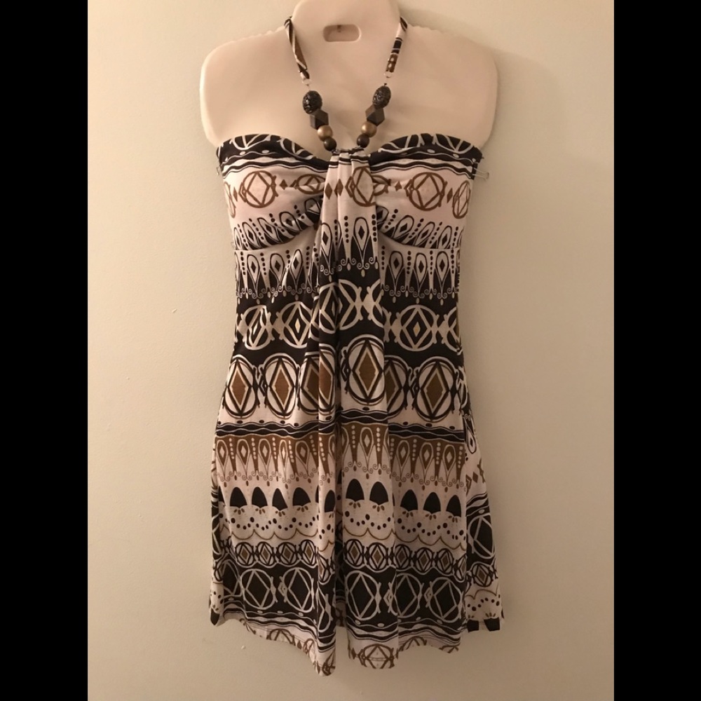 Brown Print Sundress